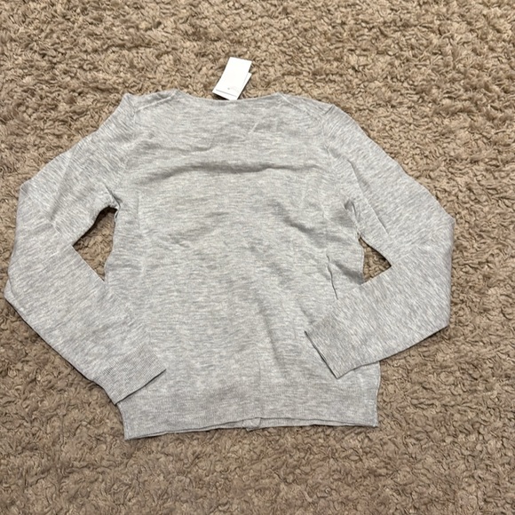 NWT Crewcuts Gray Cardigan with Multi Color Flower Accents - Picture 6 of 6